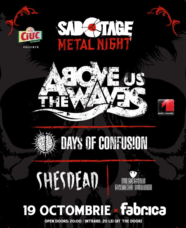 Sabotage prezinta: Metal Night cu Above Us The Waves cap de afis!